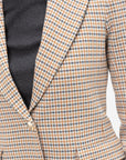 Peak Label Jacket Houndstooth Plaid, Multi