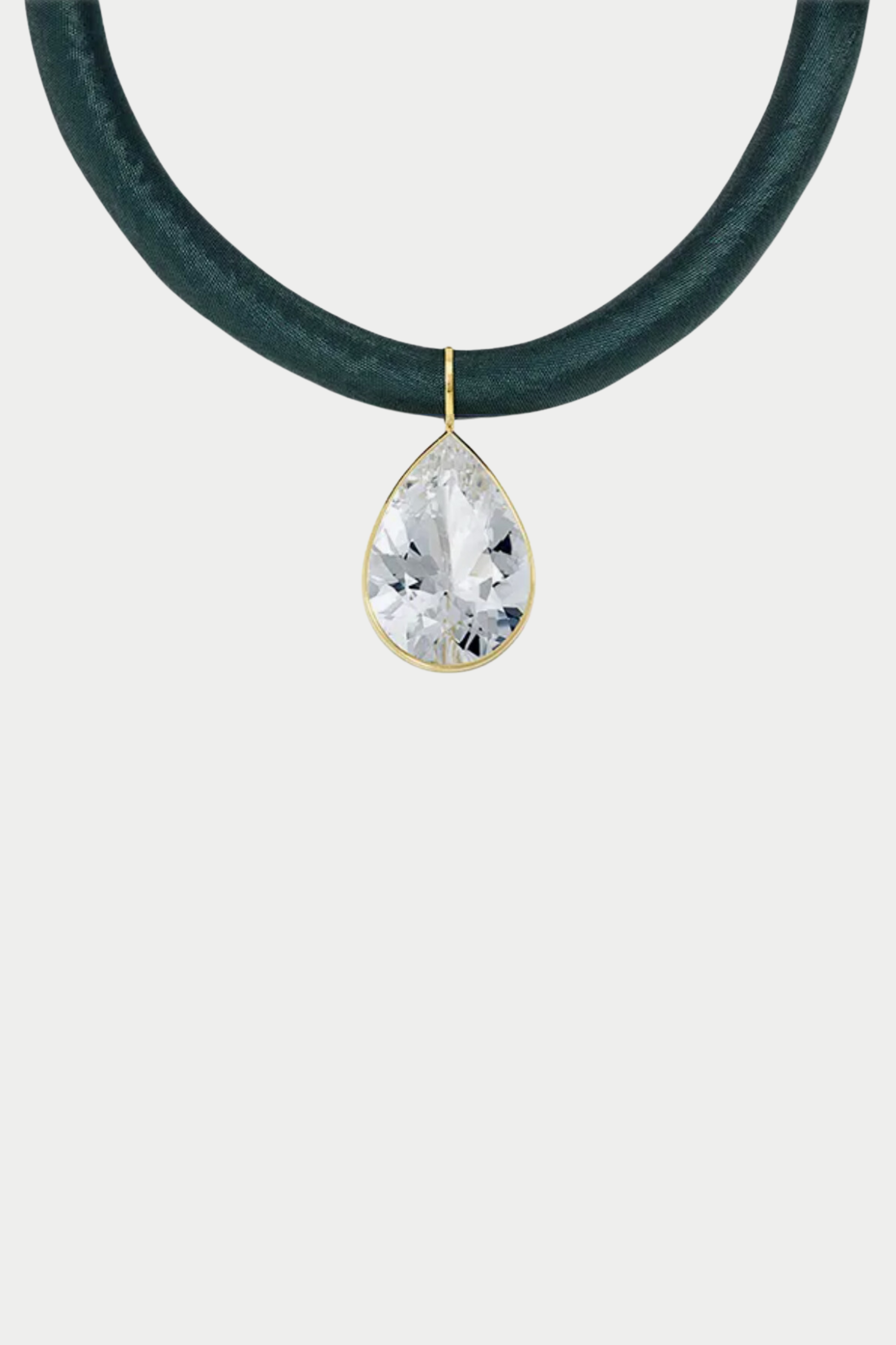 SAUER - Yvonne Rock Crystal Necklace, Green