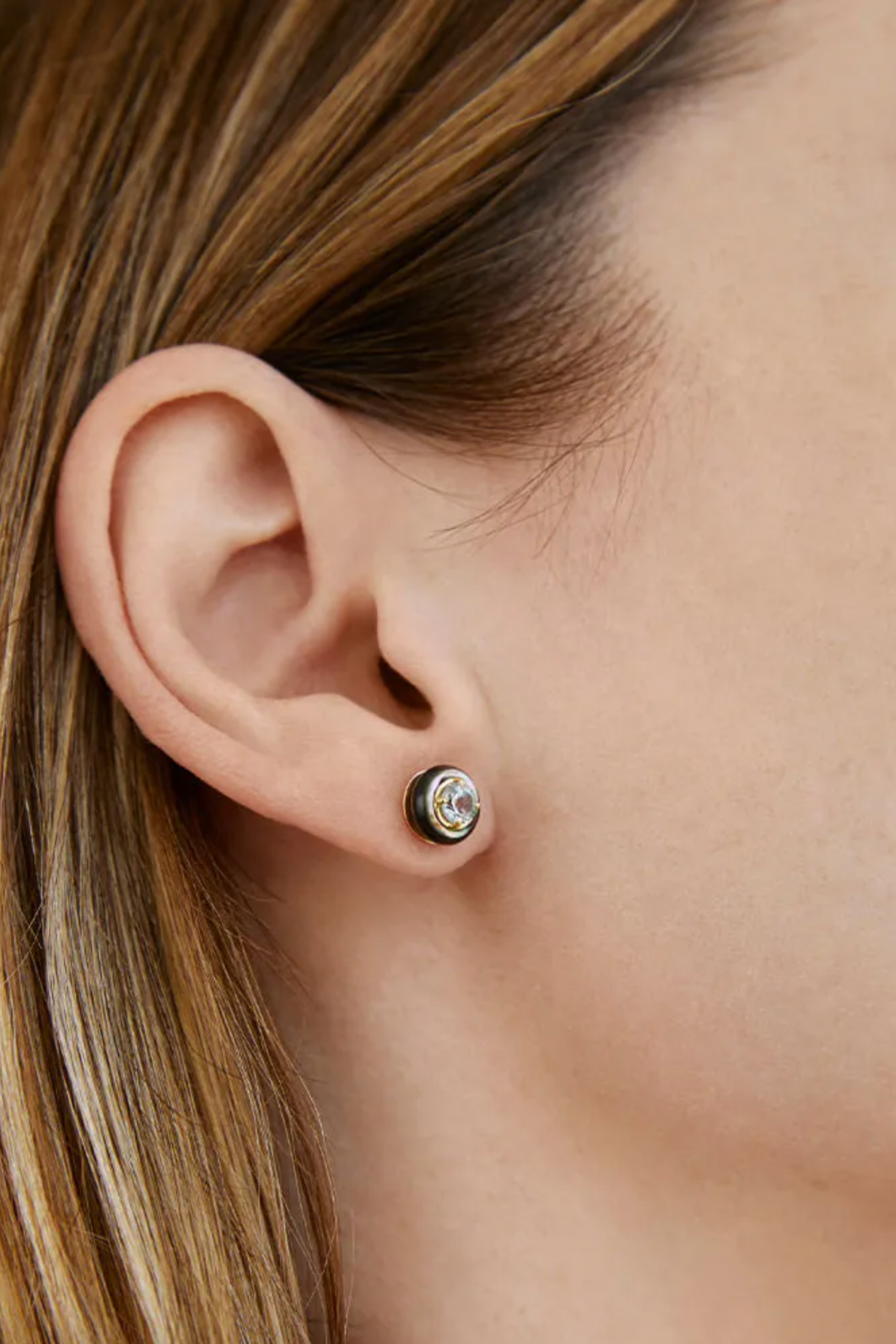 SAUER - Mediterranean Stud Earrings, Blue Topaz