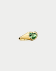 SAUER - Heart Ring, Green Tourmaline