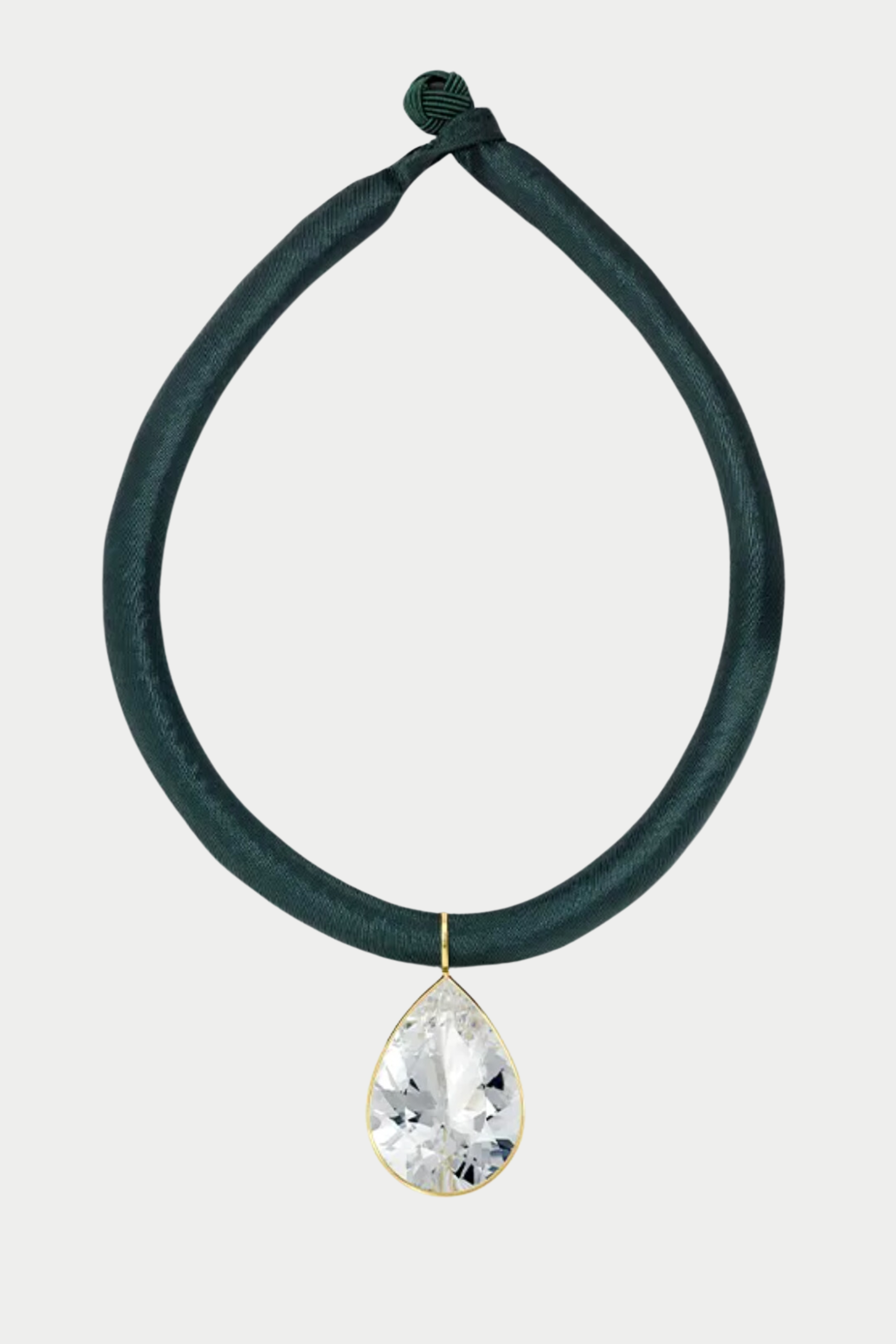 SAUER - Yvonne Rock Crystal Necklace, Green
