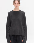 SOFIE D'HOORE - Malou Wool Cashmere Crewneck Sweater, Charcoal