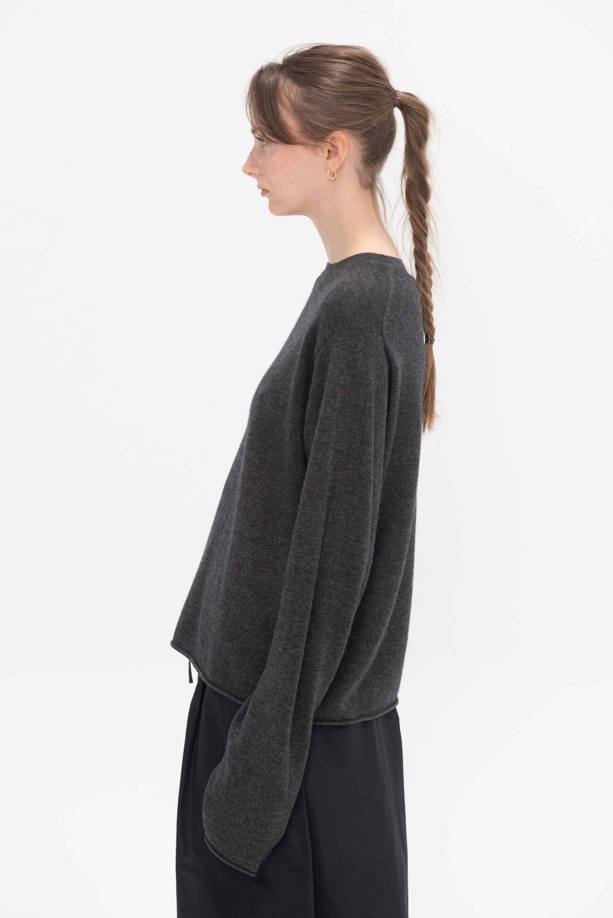 SOFIE D'HOORE - Malou Wool Cashmere Crewneck Sweater, Charcoal