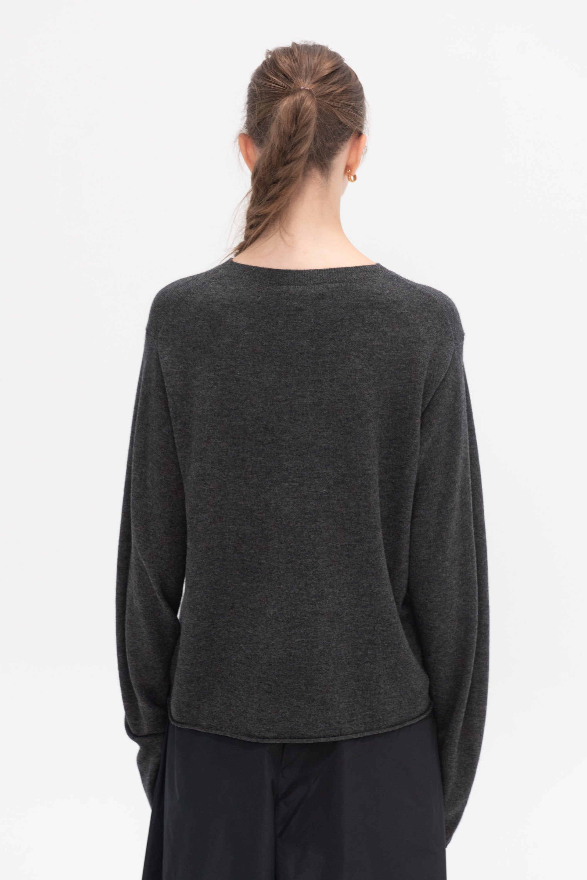 SOFIE D&#39;HOORE - Malou Wool Cashmere Crewneck Sweater, Charcoal