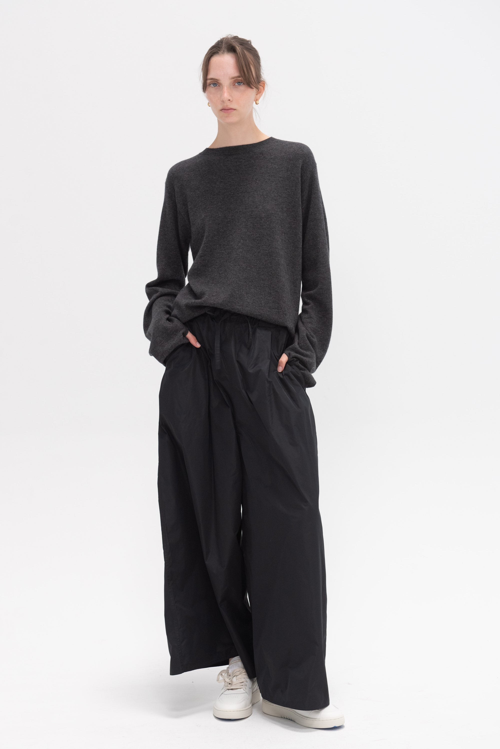 SOFIE D&#39;HOORE - Malou Wool Cashmere Crewneck Sweater, Charcoal