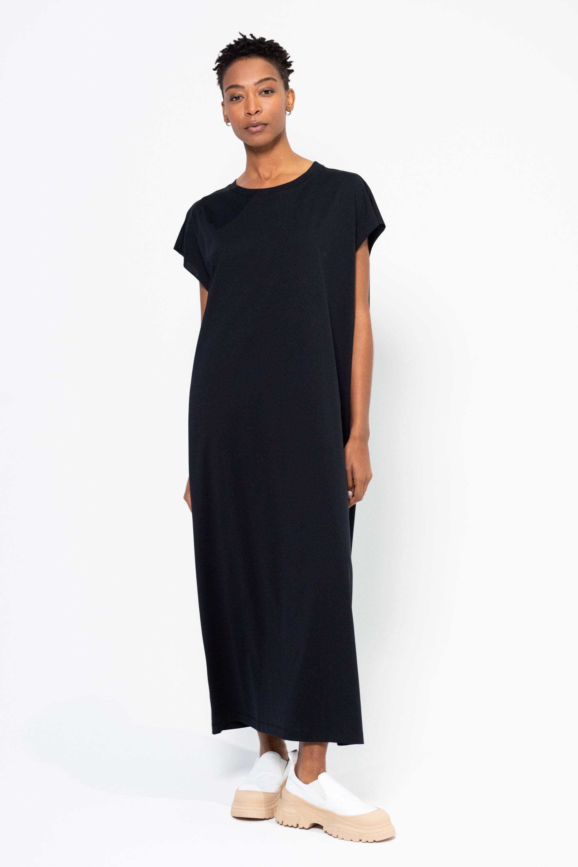 Cotton Jersey Dress, Black