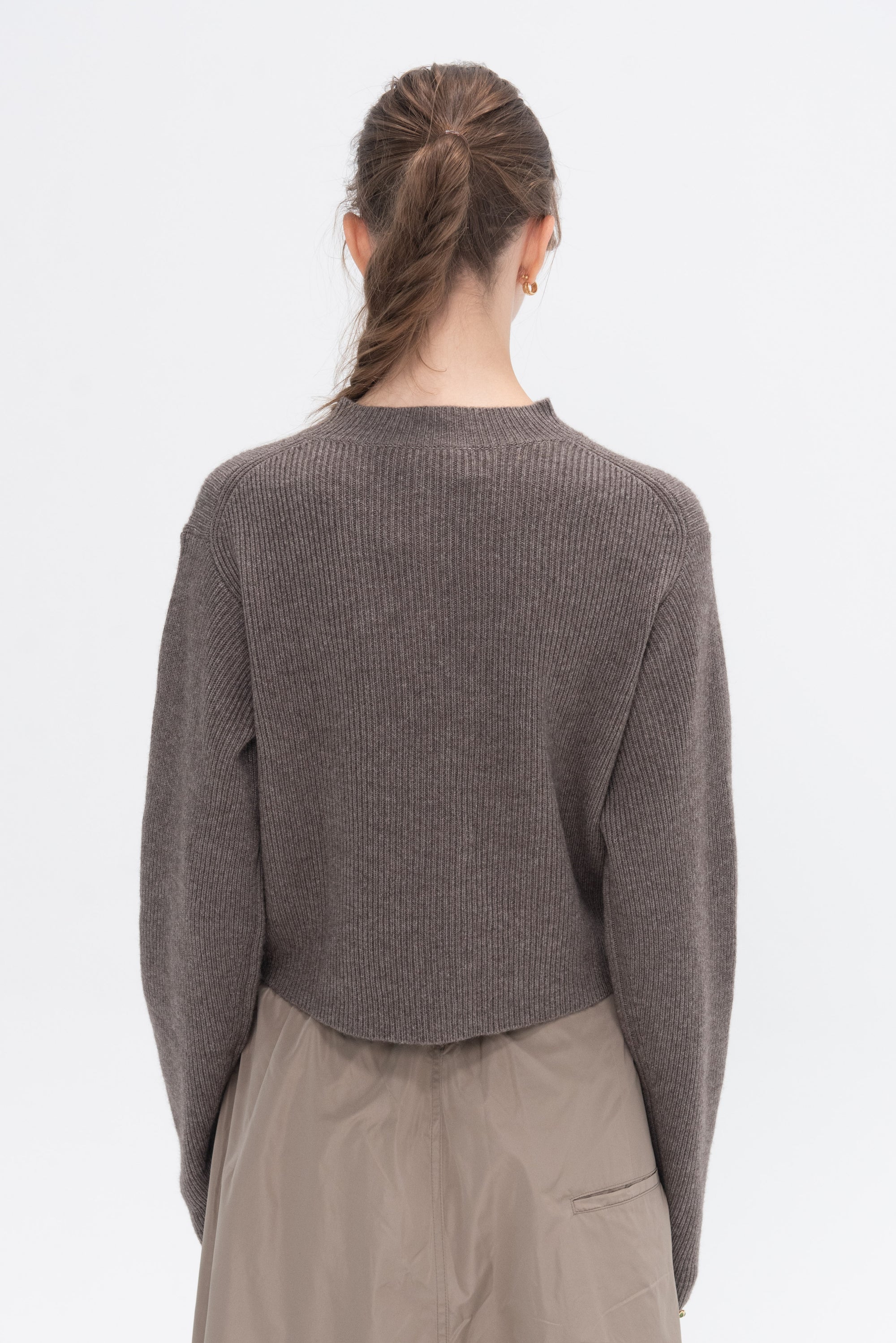 SOFIE D&#39;HOORE - Montana Ribbed Sweater, Taupe Melange