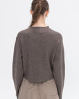 SOFIE D'HOORE - Montana Ribbed Sweater, Taupe Melange