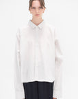 SOFIE D'HOORE - Brit Paper Touch Poplin Shirt, Pearl