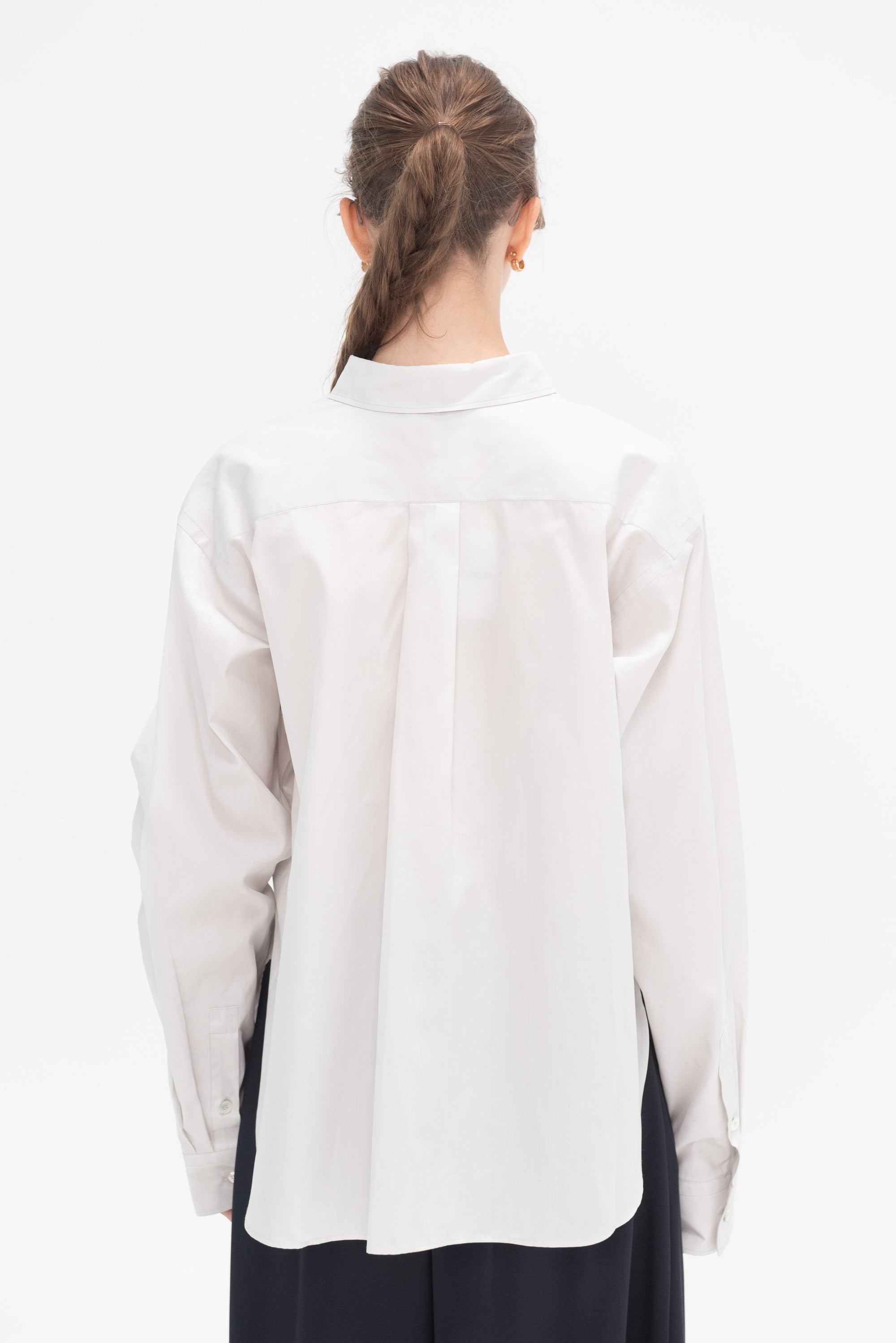 SOFIE D&#39;HOORE - Brit Paper Touch Poplin Shirt, Pearl