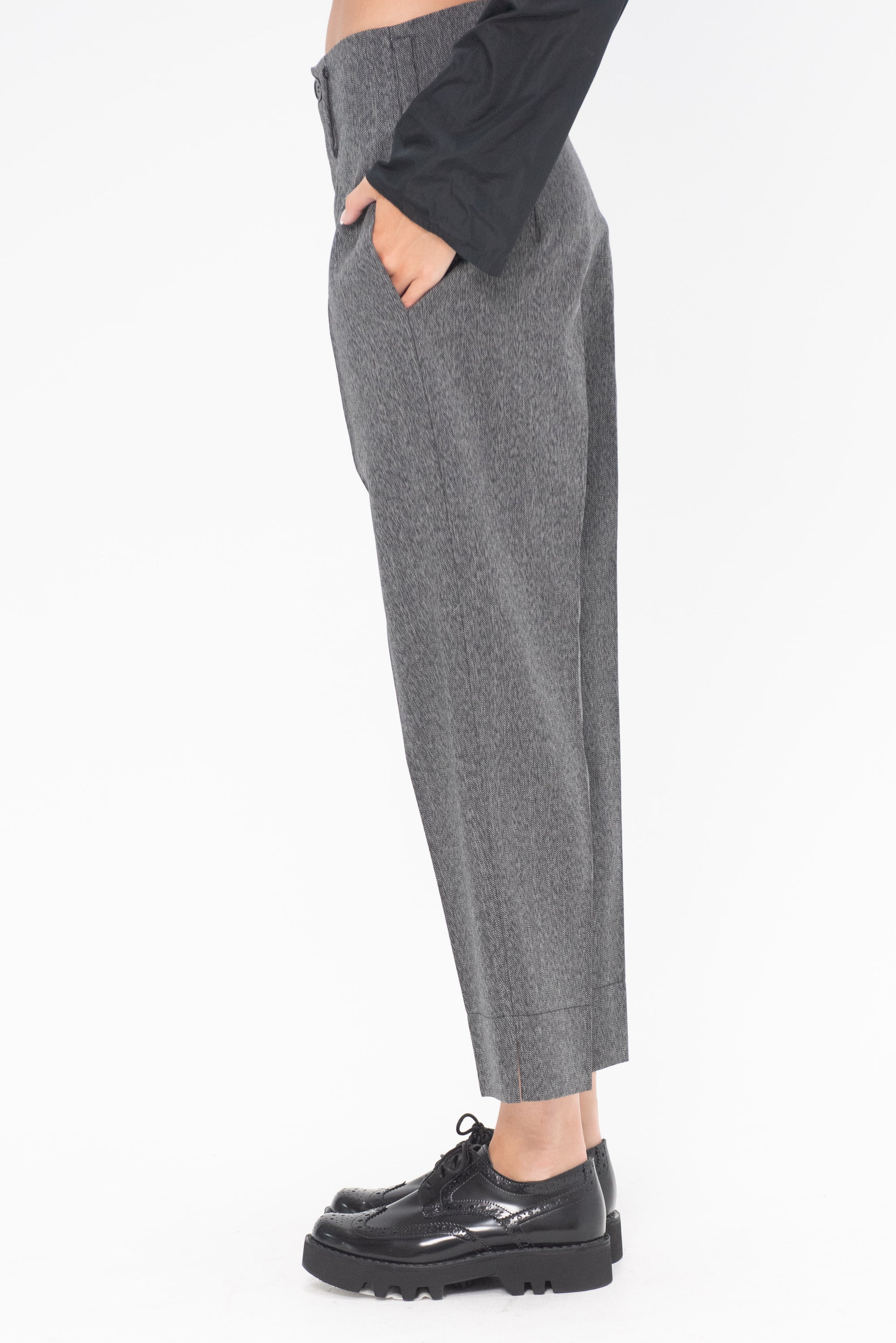 SOFIE D&#39;HOORE - High Waist Lined Trouser, Anthracite