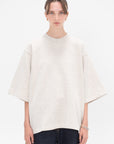 SOFIE D'HOORE - Thebe Short Sleeved Sweatshirt, Pearl Melange