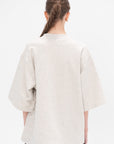 SOFIE D'HOORE - Thebe Short Sleeved Sweatshirt, Pearl Melange