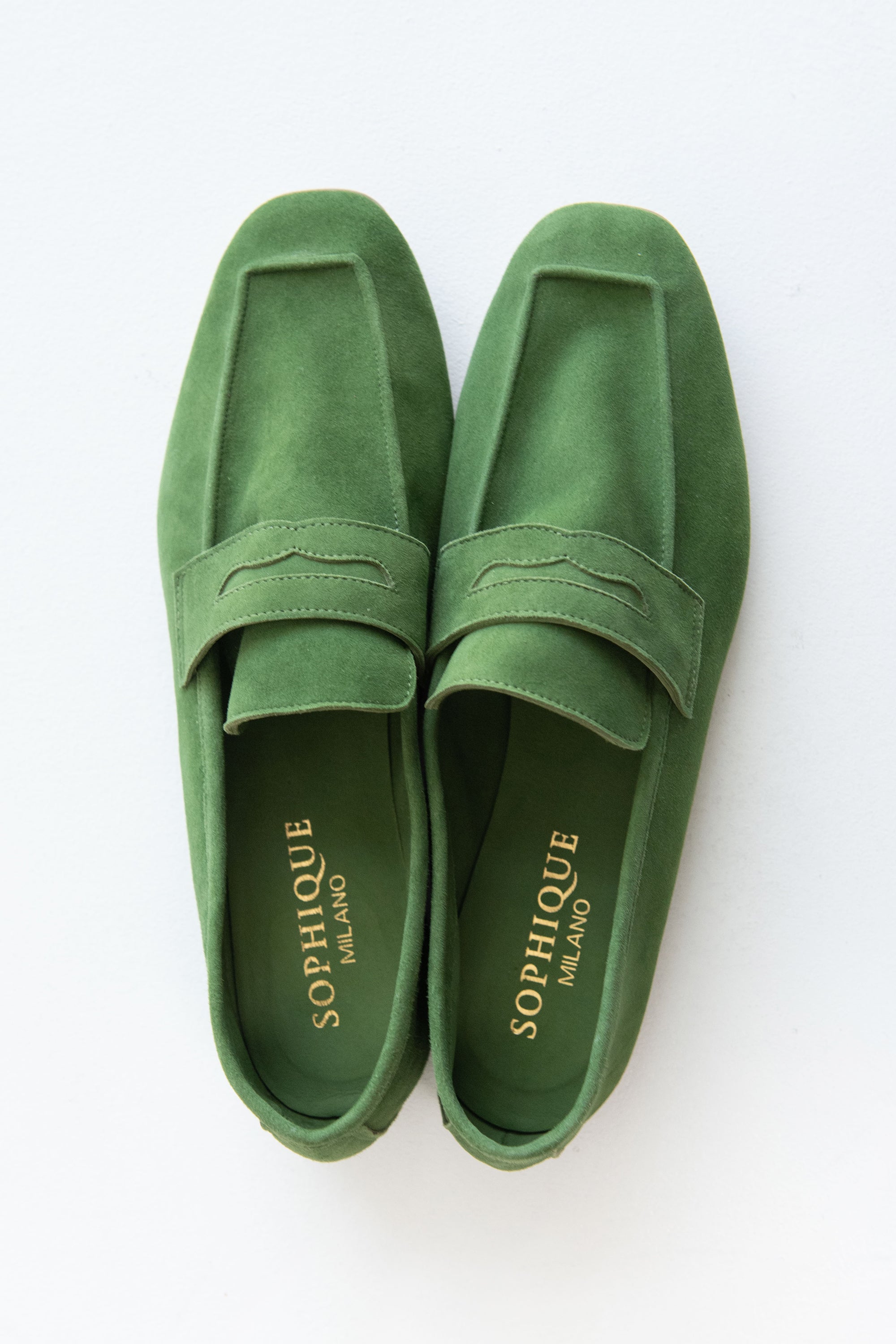 SOPHIQUE - Essenziale Classic Suede Loafer, Dark Green