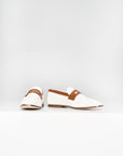 Essenziale Raffia Loafer, White & Brown