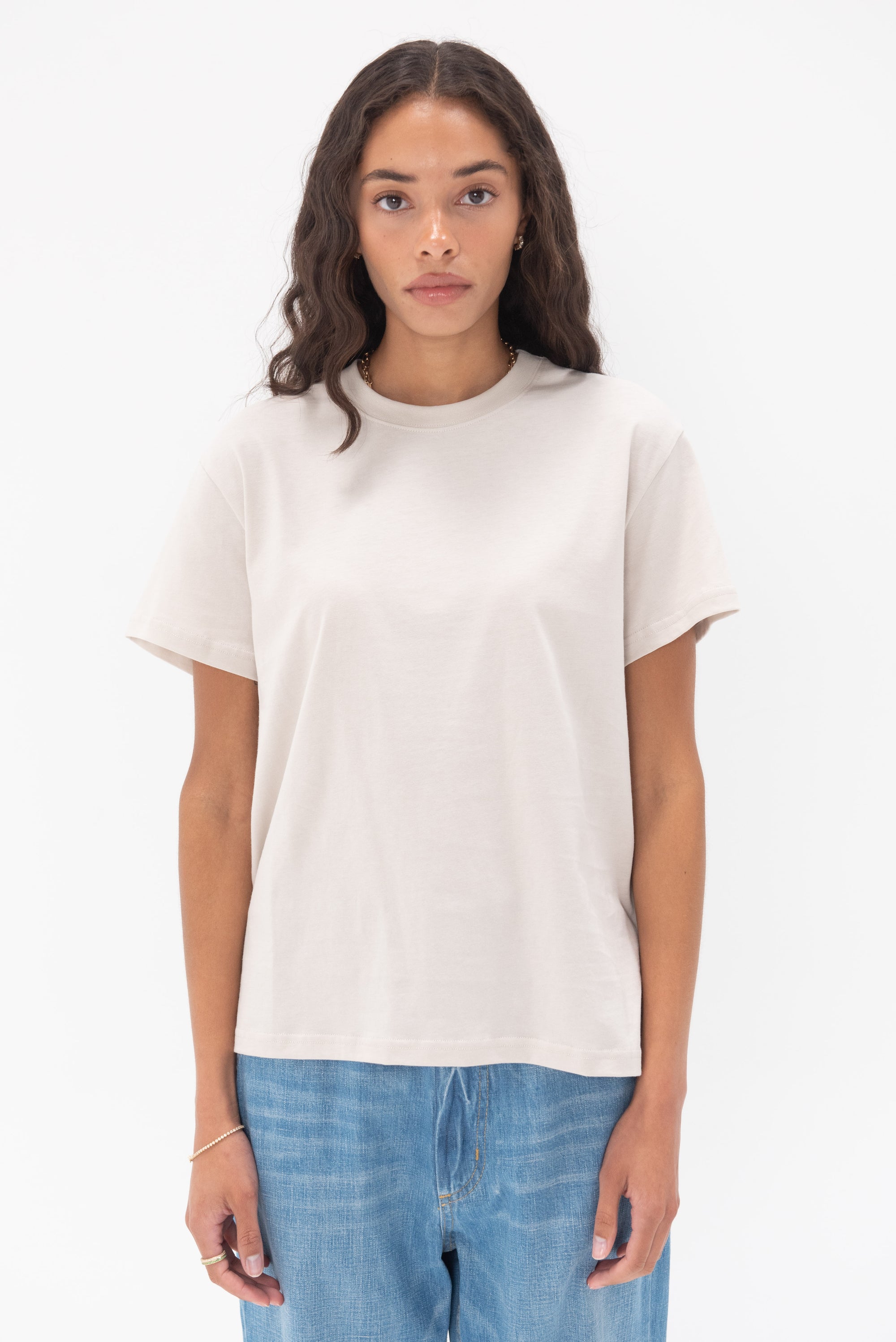 STUDIO NICHOLSON - Marine Perfect Tee, Dove