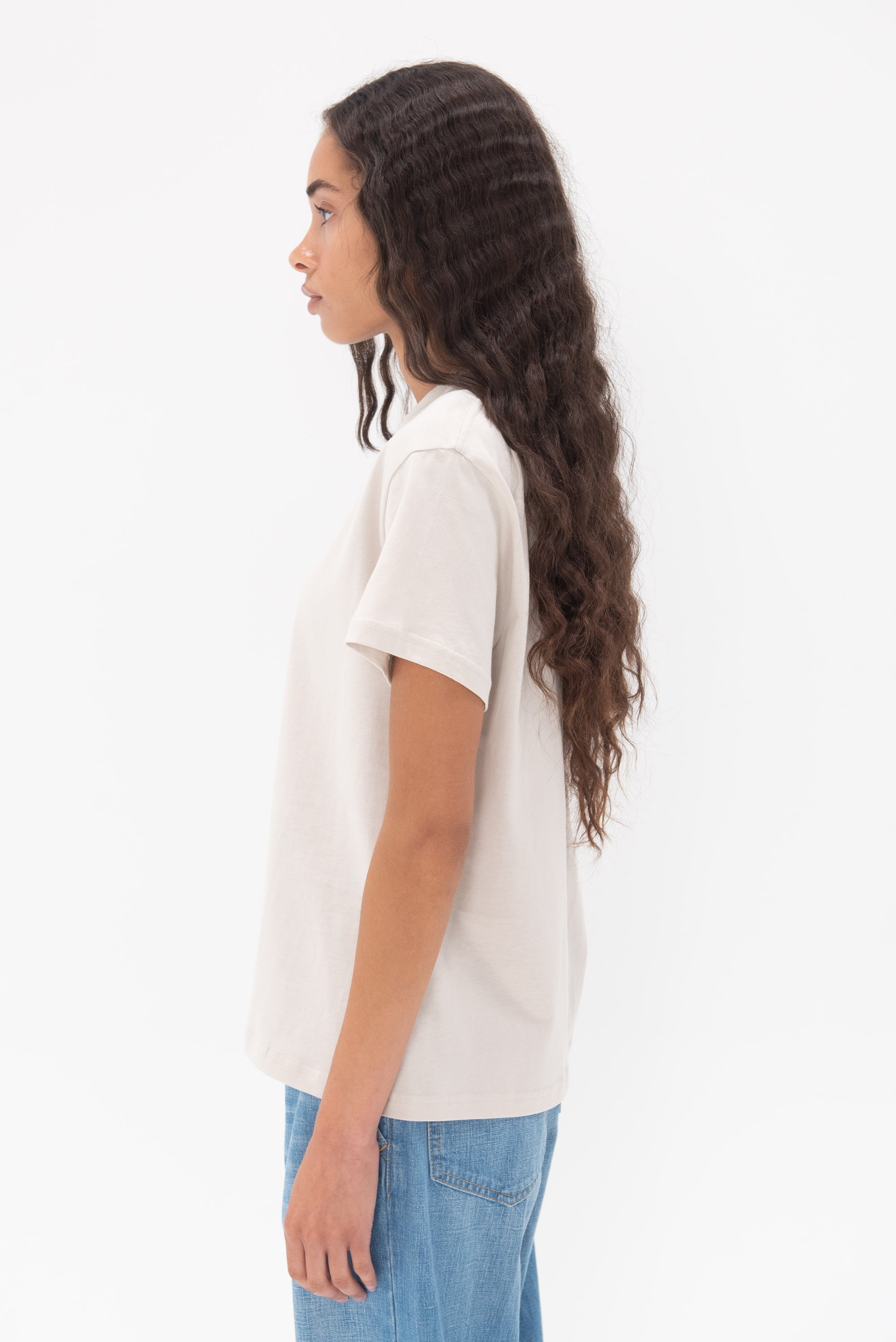 STUDIO NICHOLSON - Marine Perfect Tee, Dove