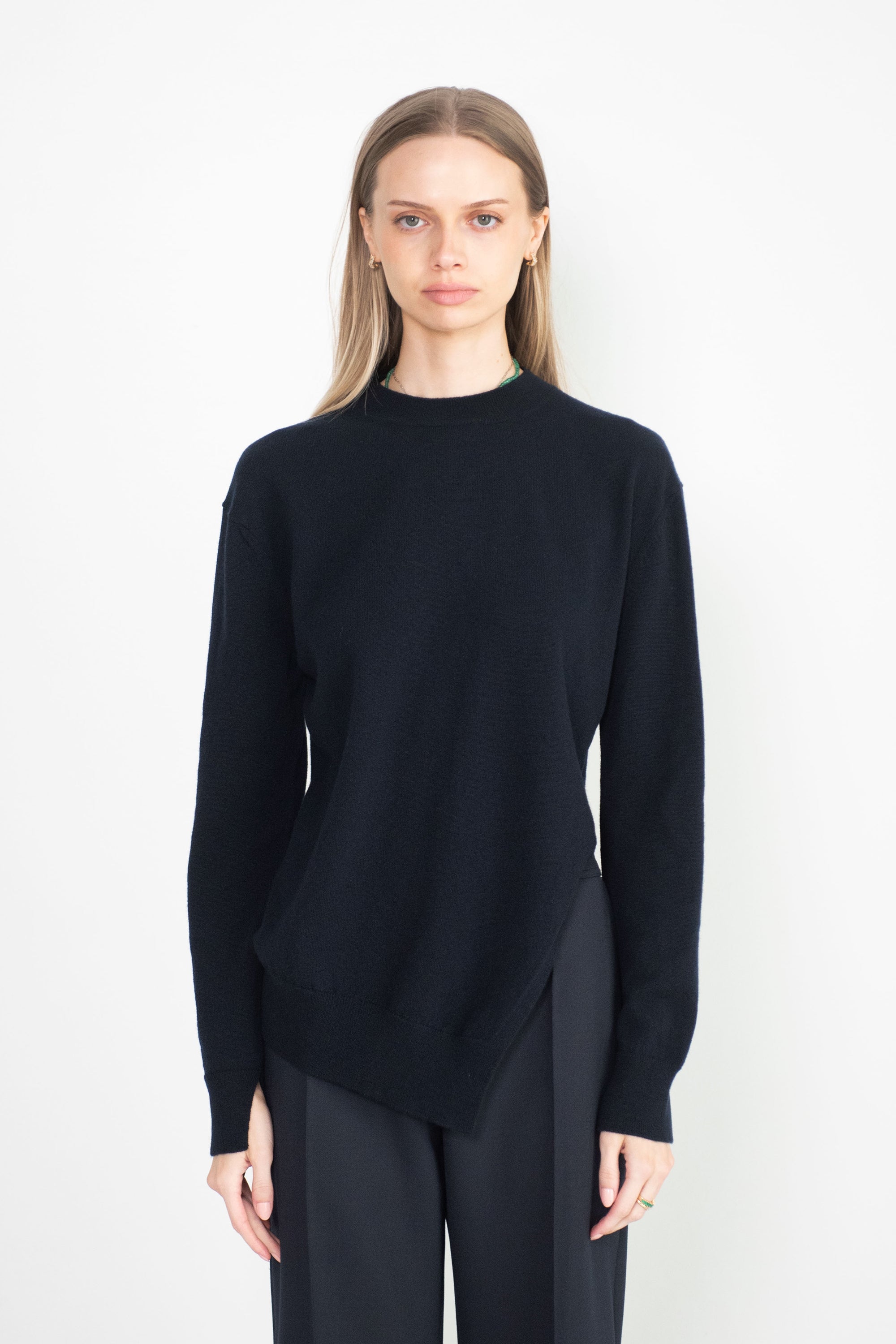 Studio Nicholson Sanpo Knit, Dark Navy – Kick Pleat