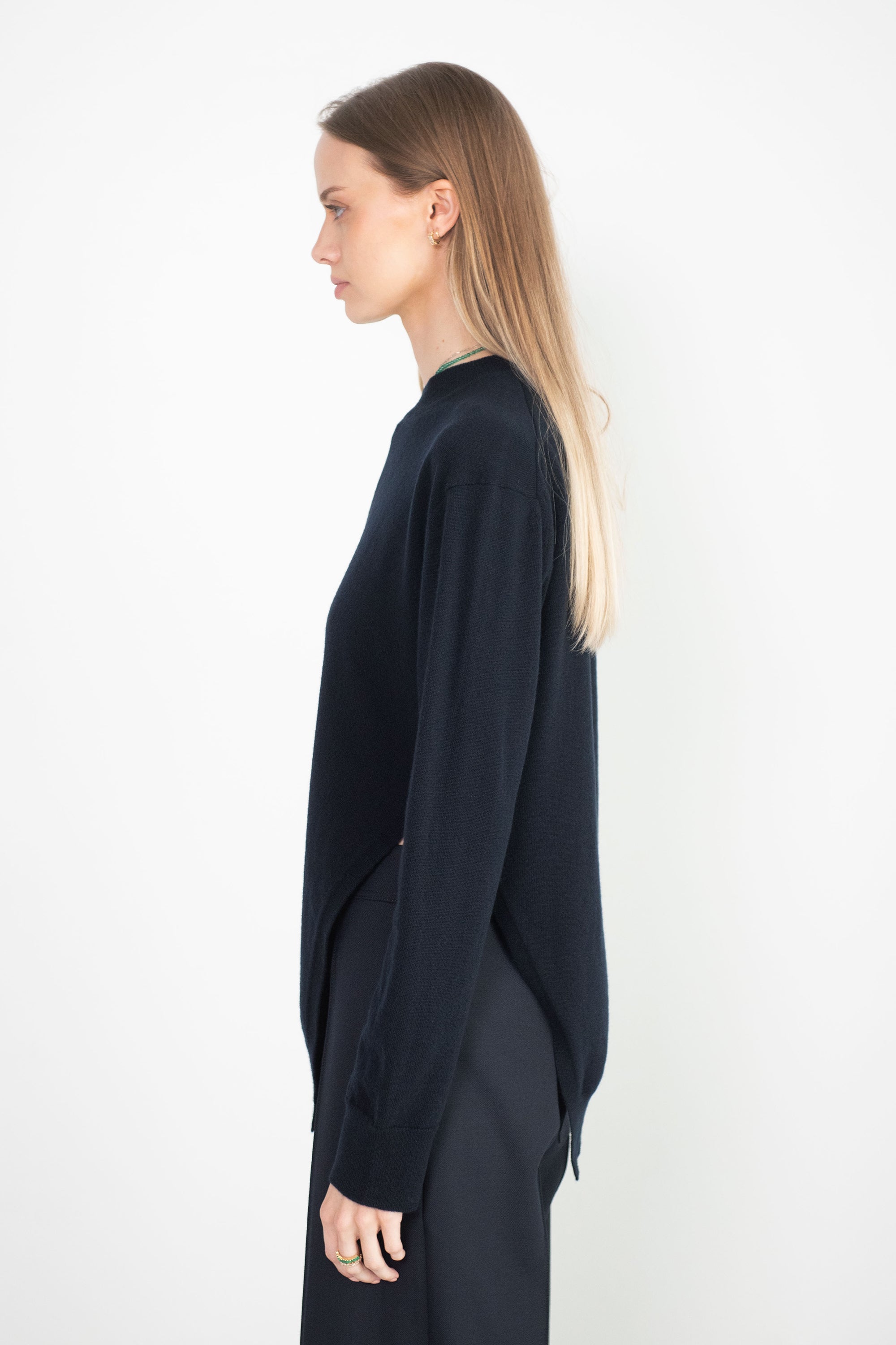 Studio Nicholson Sanpo Knit, Dark Navy – Kick Pleat