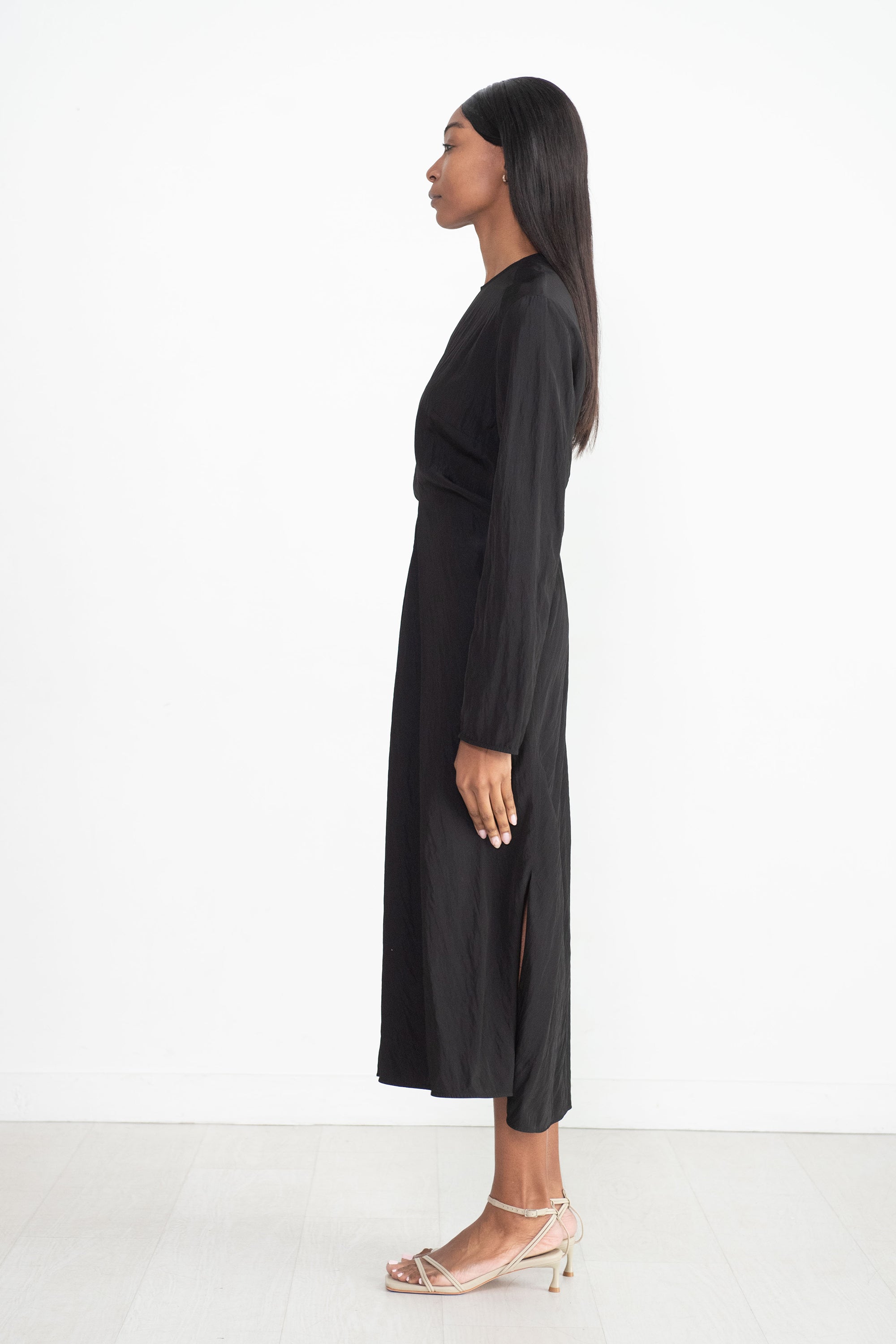 Studio Nicholson - Welles Drape Dress, Black