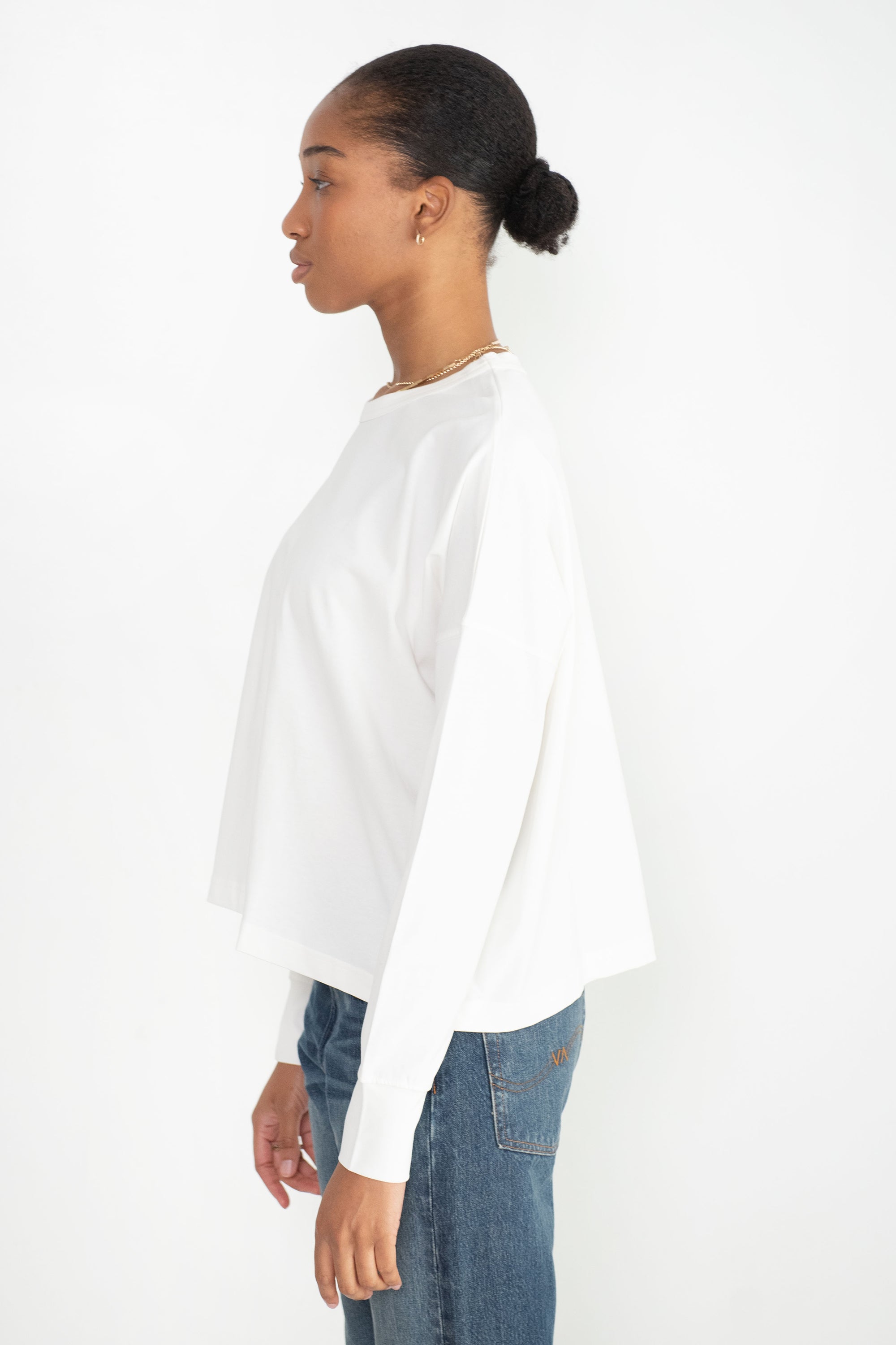 Studio Nicholson - Loop Long Sleeve T-Shirt, Optic White