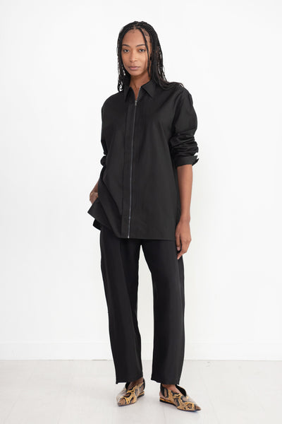 Studio Nicholson Dian Zip Through Shirt, Black – Kick Pleat