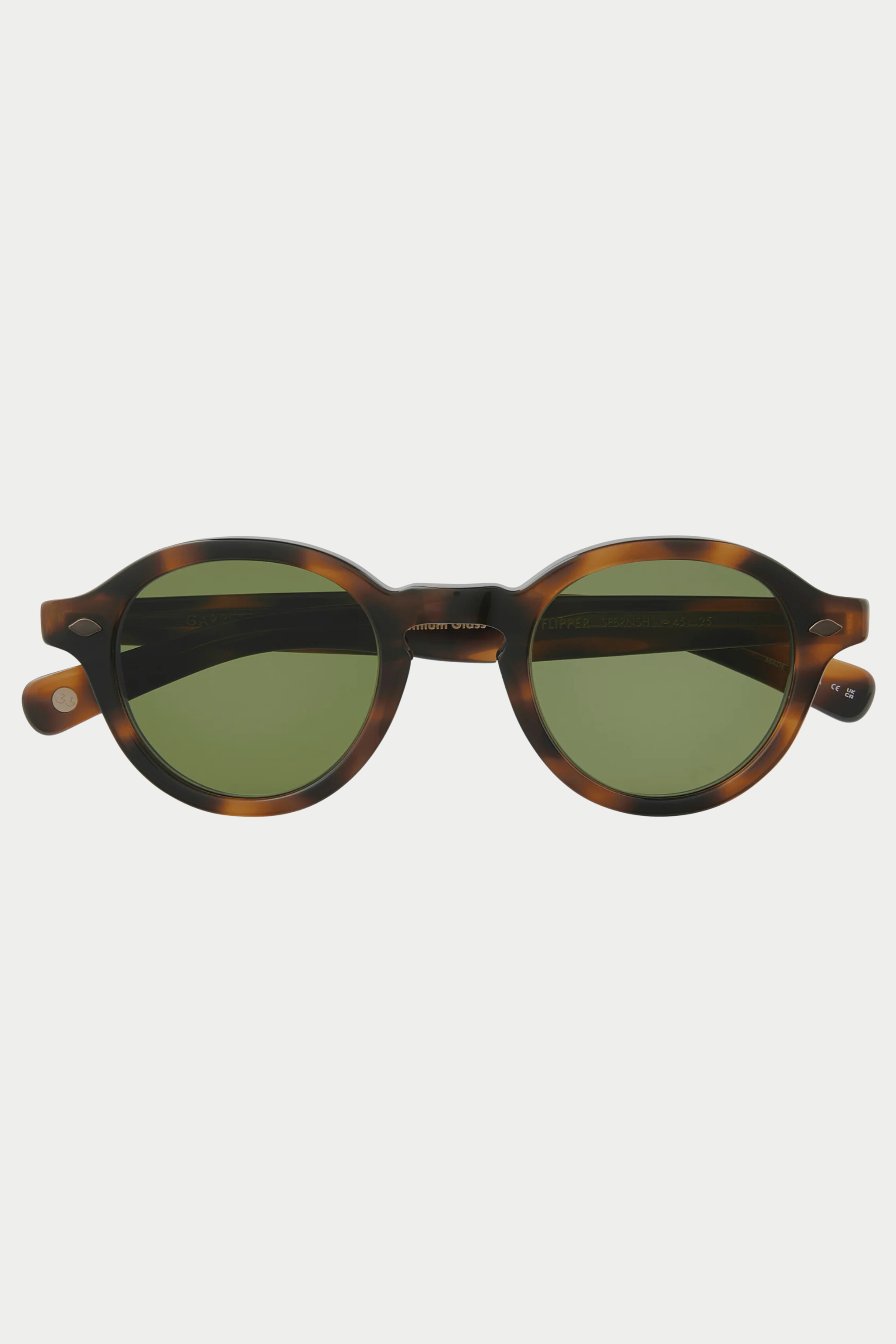 GARRETT LEIGHT - Flipper Sunglasses, Spotted Brown Shell