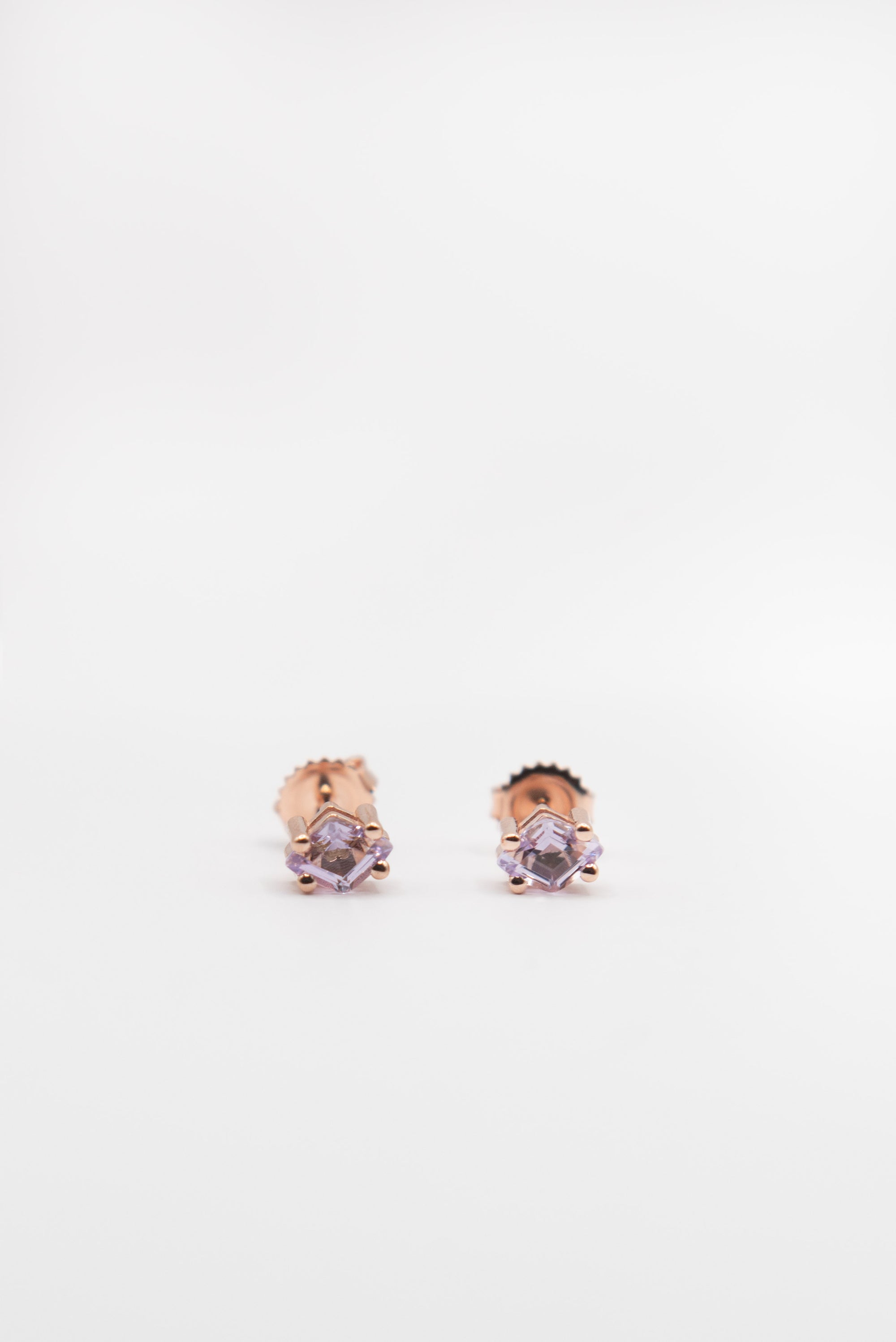 SUZANNE KALAN - Amalfi Diamond Cut Studs, Rose De France