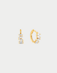 SUZANNE KALAN - Bold Diamond Huggies, Yellow Gold