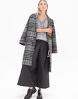 TIBI - Adler Glenplaid Wrap Pant, Grey Multi