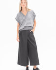 TIBI - Adler Glenplaid Wrap Pant, Grey Multi