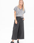 TIBI - Adler Glenplaid Wrap Pant, Grey Multi