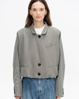 Ellis Suiting Raglan Sleeve Blazer, Light Green Multi