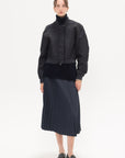 TIBI - Eco Nylon Cropped Bomber, Midnight Navy