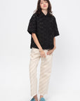 Trousers 5 Pocket Boyfriend Fit, Bone