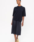 Washable Cashmere Oversized Easy T, Navy