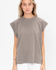 Light Weight Sweatshirting Sleeveless Easy Top