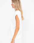 Light Weight Sweatshirting Sleeveless Easy Top