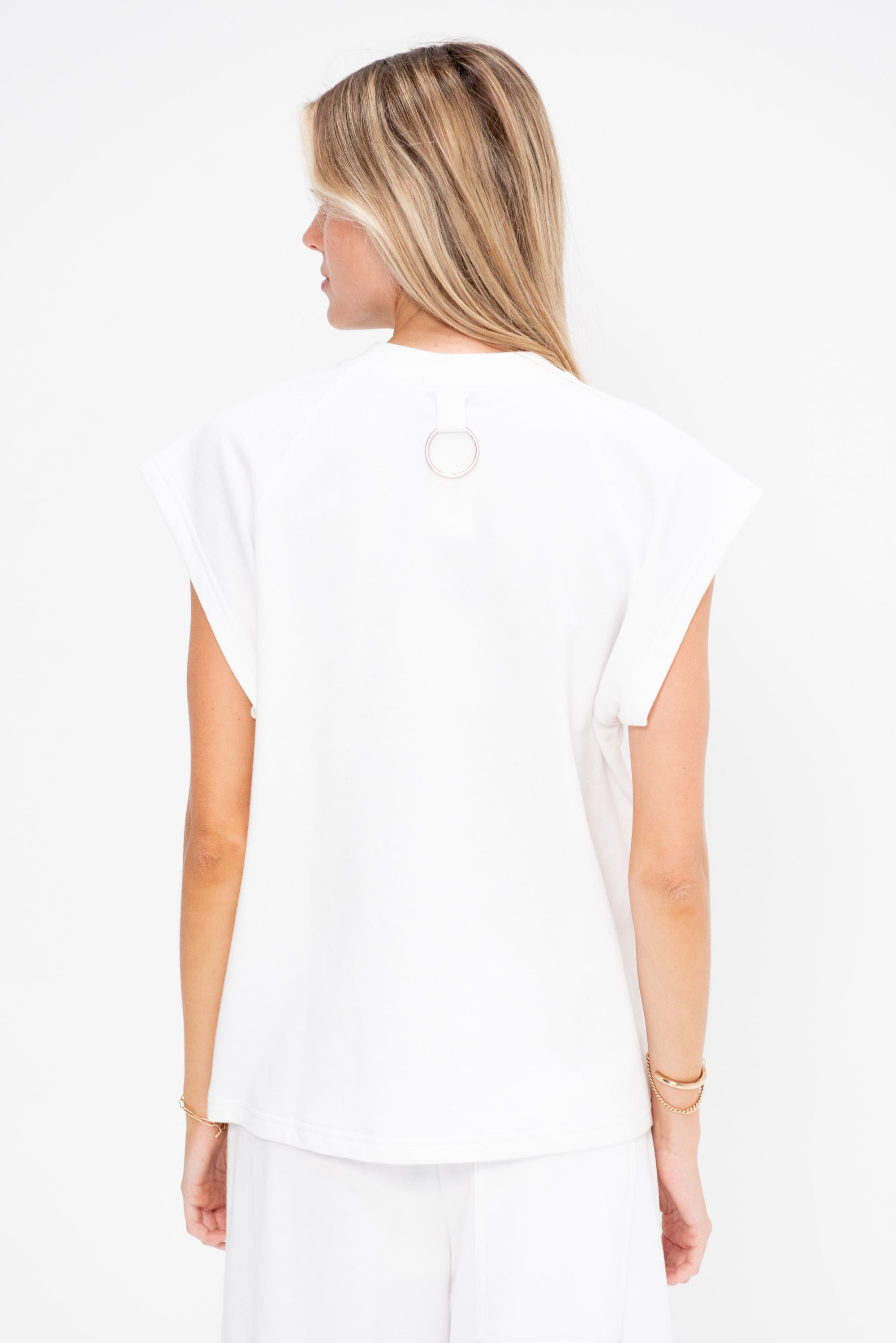 Light Weight Sweatshirting Sleeveless Easy Top