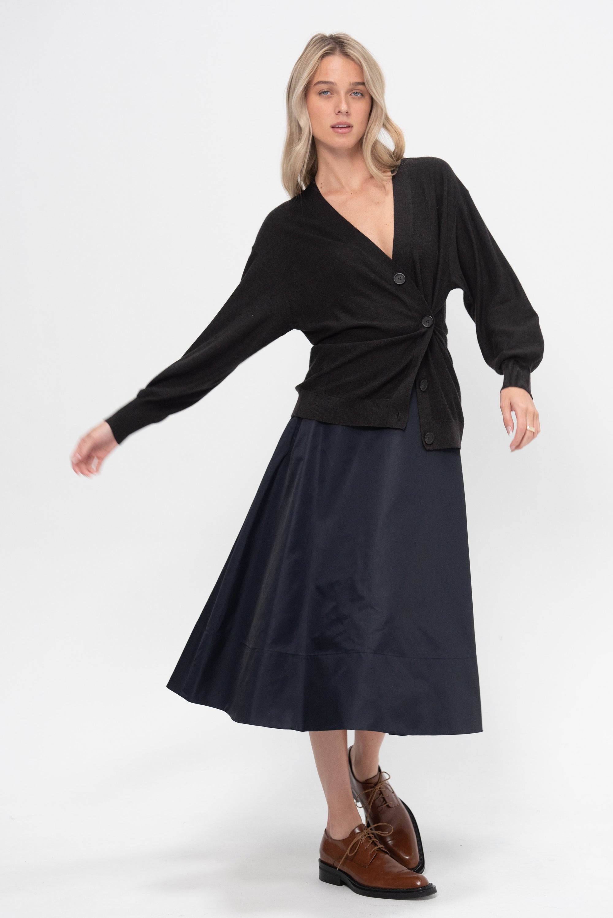 Eco Nylon Circle Skirt, Navy