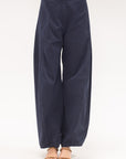 TIBI - Garment Dyed Silky Cotton Sid Pant, Navy