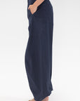 TIBI - Garment Dyed Silky Cotton Sid Pant, Navy