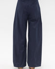 TIBI - Garment Dyed Silky Cotton Sid Pant, Navy