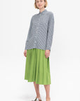 Viscose Gingham Oversized Shirt, Navy & White Multi