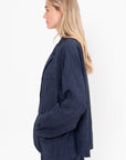 Harold Raglan Sleeve Blazer, Navy