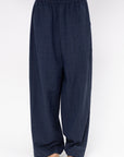 Harold Suiting Wide Leg Pull-On-Pant - Short, Navy