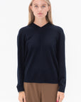 TIBI - Washable Cashmere Easy V-Neck Sweater, Navy