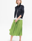 Nylon Pleated Pull On Skirt