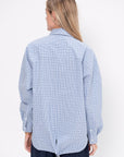 Franklin Oversized Shirt with Hem Detail, Blue Multi