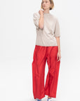 Washable Cashmere Oversized Easy T-Shirt, Oatmeal